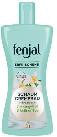 fenjal Bain moussant d'entretien - 400 ml - Bain crème végétalien - Huile de graines de grenade et extrait de thé vert - Pour tout type de peau - Rafraîchissant