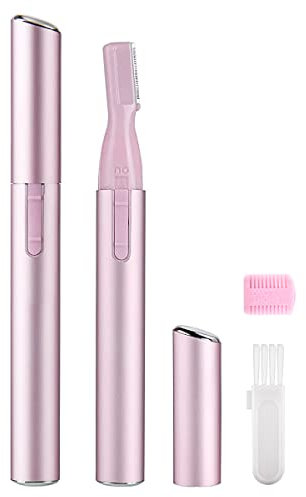Upgraded Eyebrow Trimmer Rotatable Electric Eyebrow Razor Facial Hair Remover for Women Mini Portable Face Shaver for Brows Face Bikini Underarm Leg Body Hair Remover(Pink)