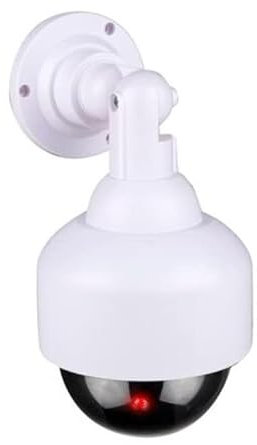 GRUNDIG Dummy Security Camera with Flashing LED - Realistic Camera Housing for Indoor or Under the Canopy - Battery Operated - Diameter 12 x 14 cm - Easy Assembly