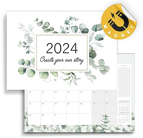 Monatskalender Magnet z.B. für Kühlschrank oder Magnettafel I Kalender Magnetisch I Wandkalender Quer I Wandkalender für Paare und Singles oder als Familienkalender I Familienplaner, Monatsplaner