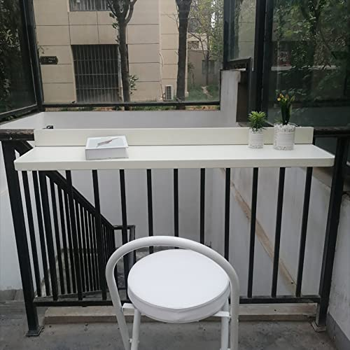 GCCSSBXF Balkon Hängetisch Klappbar, Thekenhöhe - Geländertisch Outdoor Balkon | Klappbar Decktisch für Geländer, Balkon Bartisch Hängend & Balkonhängetisch | Balkontisch Geländer