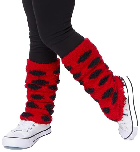 Amscan Beinwärmer Marienkäfer für Kinder - Beinstulpen für Faschingskostüm - Kinderkostüm Zubehör & Accessoire - Kinder-Einheitsgröße/One Size, rot/schwarz