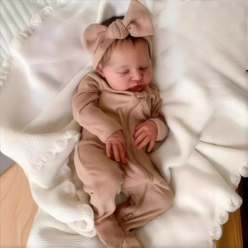 Scnbom Reborn Babys silikon Madchen 50cm wie echtes Puppen Toddler | 20zoll lebensecht babypuppen