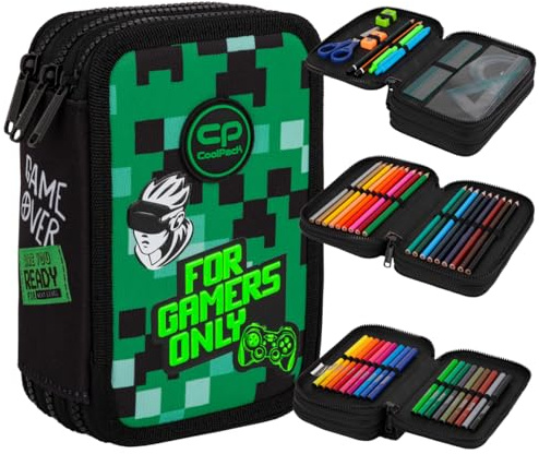 Coolpack F067826 Federmäppchen Jumper 3 Game Zone, Mehrfarbig