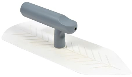Hanroy Kunststoffkelle mit grauem, komfortablem Griff, inklusive 9,7 x 26,7 cm Finishing-Kellen, leichte Montage, spitztes Ende, geeignet für Schaber, Verputzen und Streichen von Wänden (D1156)