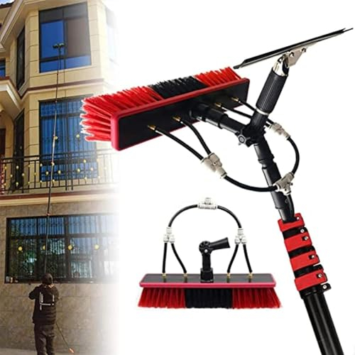 Teleskopstange Fensterreinigung 3.6-12M ausziehbar mit innenliegendem Schlauch Reinigung von Solaranlage Terrassendach Photovoltaik Wintergarten Reinigungsset PV Anlage Reinigung ( Size : 3.6M/12FT )
