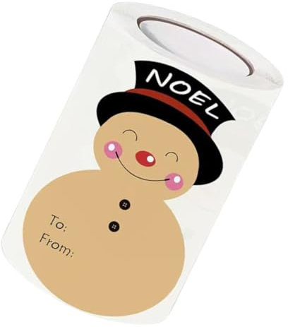 CANIGHT Versiegelungsetikettenaufkleber Weihnachts-schneemann-geschenkaufkleber Aus Papier 100 Stück/packung Versiegelungsaufkleberrolle Für Umschläge Backen
