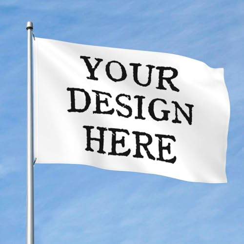 PRFELMG Custom Flag & Banners 3x5Ft, Personalised Flags with Your Own Design, Add Your Own Photo/Text/Logo Ideal for Business, Holidays, Home Decorations, Camping, Yard Sign, Single Sided