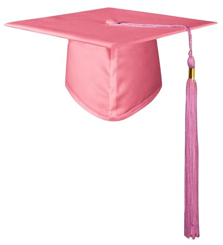 GraduationMall Doktorhut Absolventenhut Studentenhut,Uni Abschluss Hut für die Abschlussfeier vom Hochschule,Abitur,Bachelor Hut Rosa