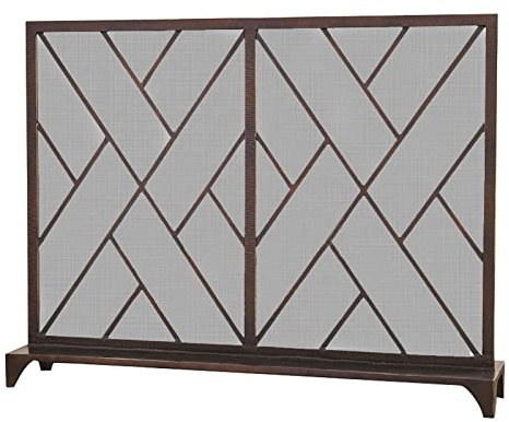 Schermi decorativi Griglia per caminetto Stile retrò Griglia metallica Schermo per camino Porta per recinzione tagliafuoco Schermo di protezione antiscintille in ferro battuto Pannello interno De