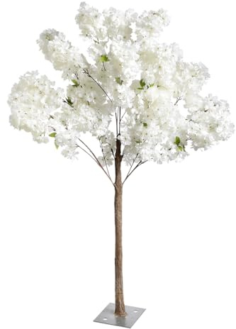 Kirschblüten-Kunstbaum 140 cm hoch weiß mit Standplatte Frühlingsdekoration Deko
