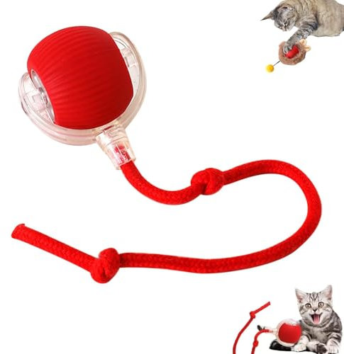 Interaktives Katzenspielzeug, intelligentes Katzenspielzeug, wiederaufladbar über USB, automatisches elektrisches Spielzeug für Katzen, Katzenspielzeug mit beweglichem Ball, für den Innenbereich, für