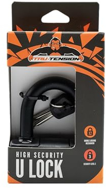 Tru-Tension Candado en U de alta seguridad para motocicleta, protege tu bicicleta, scooter y bicicleta eléctrica, grillete de acero endurecido impermeable