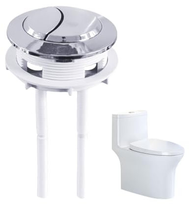 Toilet Push Button Replacement,Toilet Cistern Flush Parts,Round Head Dual Flusher Buttons,Toilets Water Tank Accessories,Easy to Install,Sturdy and Durable,for Bathroom Pedestal Water Tanks Repair