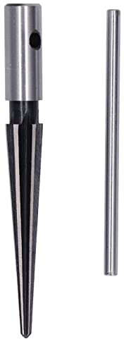 Tapered Reamer High Speed Steel T Shape Handle Fine Workmanship Lightweight Portable for Wood Chamfering Taper Hole High Hardness Durable Metal Hand Reamers (Round Handle Taper Reamer 5-16mm)