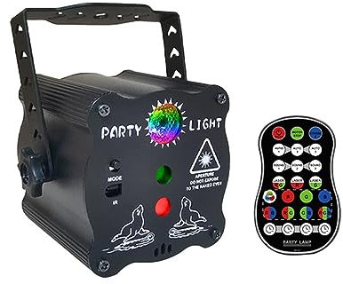 Luci Discoteca, Party DJ Disco Light USB Ricaricabile RGB LED Strobo Stage Proiettore attivato dal suono for la danza Compleanno Matrimonio Bar Natale per DJ, Discoteca, Fotografia, Video, Matrimonio(