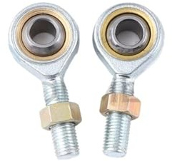 CEESuEB Extremos de Barra de Acoplamiento de dirección de 8 mm y 10 mm, rótula, cojinete de Extremo de Varilla roscado Macho, Lado Derecho e Izquierdo, 1 par, métrico(1 Pair M8)