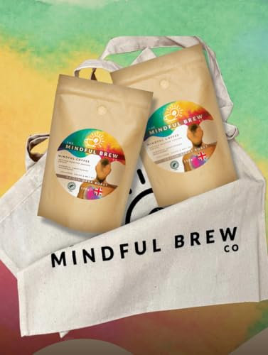Mushroom Coffee Gift Set – Light & Dark Roast Blends (2 x 150g) + FREE Eco Cotton Tote Bag – With Lion’s Mane, Reishi, Collagen & Cacao – Ethical, Uplifting Coffee for Focus & Energy