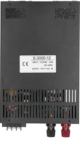 Garosa Fuente de Alimentación de 3000W Variable 220V a CC con Protección de Voltaje Excesivo, Protección de Cortocircuito para la Luz LED, Control de Automatización Industrial, Equipo de (12V)