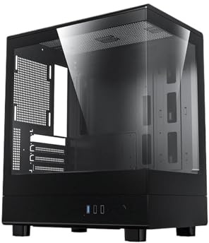 EWAIDI DB330M PC Case M-ATX stationär dator 270° havsutsikt Rum Datorfodral USB3.0 dubbelsidig transparent glas spelskåp