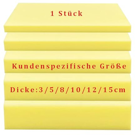 Schaumstoffplatte, 120x40x10cm Schaumstoff, Mittelhart 35D-Sofakissen | Hohe Dichte, Polyurethan-Schaumstoff für Fenster Sitze, Sitzkissen, Stuhlkissen