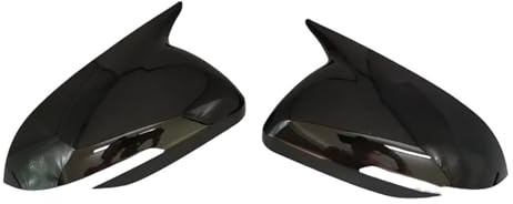 Rückspiegel Kappe Aufkleber für Kia für Rio IV 2021 2022 2023 2024 2025 Heckklappen- und Außenspiegelabdeckung spiegel Cap(Glossy BLK)
