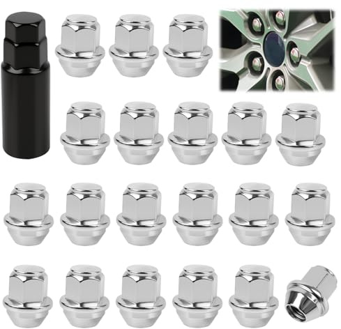 20 dadi per ruota in argento, M12 x 1,5, chiusi, 60°, per cerchioni in alluminio, resistenti alla ruggine, adatti per modelli universali M12 x 1,5