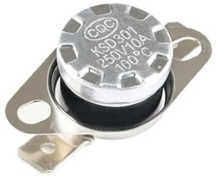 Thermostat de commutation de température KSD301 0C-155C degrés 45C 75C 80C 85C 90C 145C 150C 155C degrés 10A 250V normalement fermé ouvert 1 pièces(135 degree,Normal Close(NC))