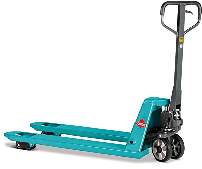 Ameise Hubwagen PTM | 2.500 kg Tragkraft | 1.150 mm Gabellänge | Lenkrad/Gabelrolle aus verschleißarmen Nylon | Tandem-Gabelrollen | Palettenhubwagen