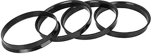 X AUTOHAUX 4 Stücke Kunststoff Zentrierringe Distanzringe für Universal 74.1-72.6mm Schwarz
