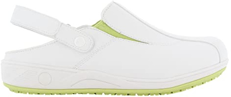 SAFETY JOGGER Arbetsskor dam 35 EU – Carinne – oxypas – lätt, bekväm arbetssko med kardborreband, perfekt för vård eller kök, halkfri, stötdämpande säkerhetskläder, svart, Ljusgrön, 40 EU