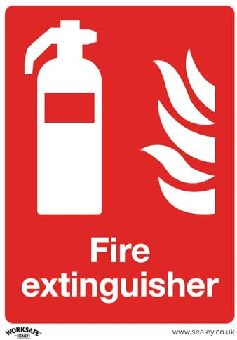 Sealey SS15V10 Fire Extinguisher - Prohibition Safety Sign - Self-Adhesive Vinyl - Pack of 10