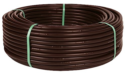 Tropfbewässerungs-Set, Tropfrohr, Bewässerungsleitung, Made in EU (16 mm/2,0 LPH, 50 m, braun)