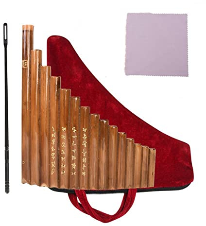 KESHUO Panflöte Linker, Leicht Zu Lernen 15 Rohre Musical Instrument Pan Rohre Für Musical Studentische Panflöte
