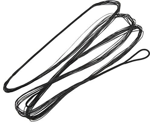 Pasamer Ersatz-Bogensehne, Schwarze 12-strängige stabile Bogensehne für Recurve-Bogen 60 Zoll