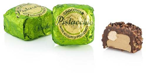 Venchi - Chocoviar Pistacho, 1 kg - Bombones con crujiente pistacho entero y granulado de toffee y cacao - Sin gluten
