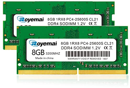 DUOMEIQI Arbeitsspeicher, 16GB Kit (2 x 8GB), DDR4, PC4-25600S, 3200MHz, 260 PIN SODIMM, 1,2 V, CL21, 1Rx8, Laptop RAM, Speichermodul