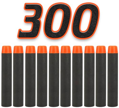 König Design Nerf Pfeile - 300 Stück Nerf Darts Nerf Munition Pfeile Dart Bullets Refill Darts Foam Pfeile für N-Strike Elite Blasters Series Hasbro Fortnite