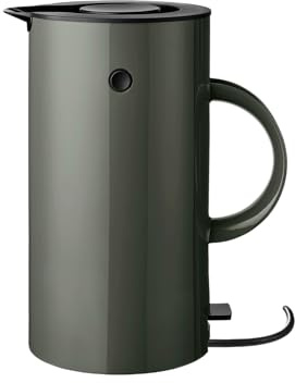 Stelton Wasserkocher EM77 - Elektrischer Kocher, Wasserkessel, Teekanne - Schnell kochend, niedriger Energieverbrauch, entnehmbarer Kalkfilter, Sicherheitsschalter - 1,5 Liter, Dark Forest, EU-Stecker