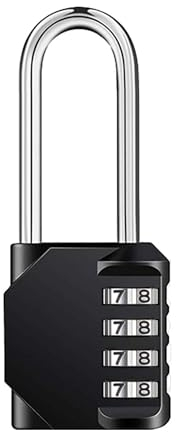 Jinpojun Lucchetto Armadietto, Impermeabile Lucchetto Combinazione a 4 Cifre in lega di zinco, Serratura con Codice Numerico per Armadietti di Scuola, Garage, Recinzioni, Palestra, Valigia