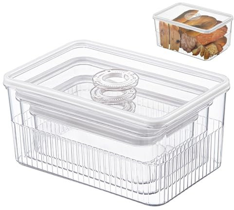 Iwinna Set di 3 contenitori ermetici per il pane da cucina, con coperchio, per pane fatto in casa, toast, bagel, ciambelle e biscotti