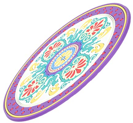 BESTonZON Religiöse Klangschalenunterlage Mit Blumenmuster Hochwertige Meditationsmatte Für Buddhisten Runde Kissenauflage Für Klangschalen Langlebiges Und Design Für Yoga Und Meditation