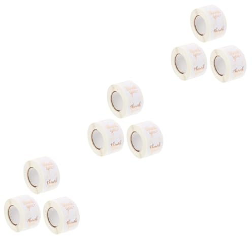 EXCEART 3sets Adhesive Sealing Aufkleber Danke Etiketten Für Party Taschen Dekorative Tags 3 Rollen * 3