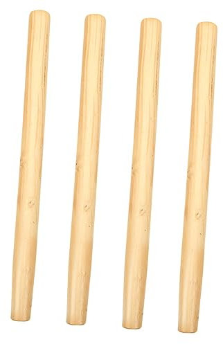 OFFSCH 4pezzi Manici in Legno Duro Per Ricambio Attrezzi Da Giardino Impugnature Ergonomiche Per Zappe Vanghe Roncole e Forconi Manici Resistenti e Facili Da Installare