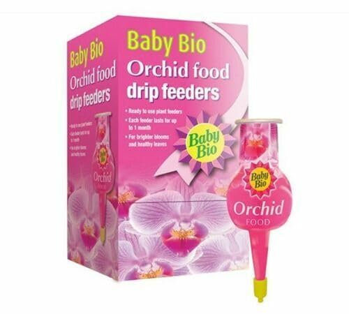 Orchid Feed/Food, Encourages Brighter Blooms And Healthy Leaves (40ml Drip Feeders Liquid)
