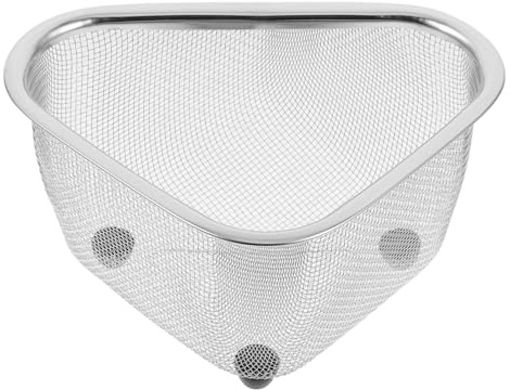 BIUDECO 2pcs Sink Corner Storage Basket Triangle Shape Sink Draining Basket Sponge Holder