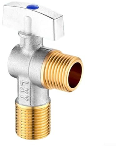 Zoegneer Kugelhahn-Dreieckventil-Schalter, 4-Punkt-Vollkupfer-Kugelkern, vollständig geöffnet, großes Durchflusswinkelventil für Gas-Warmwasserbereiter (A)