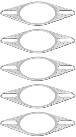 VGOL 5 Pcs 2.25 “ Inch 57mm Car Engine Exhaust Gasket Downpipe Flange With Two Bolt Holes Exhaust Manifold Gasket for Most Vehicles