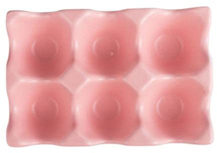 BUGUUYO Portauova in Ceramica Rosa 6 Scomparti e Fondo Antiscivolo, Organizer Pratico la Conservazione delle Uova in Cucina e Frigorifero
