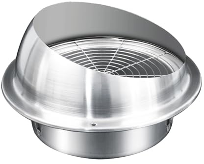 Griglia di Ventilazione A Sfera in Acciaio Inox 150mm Griglia di Ventilazione Rotonda 160mm Griglia di Aerazione Regolabile 180mm Solido Durevole Cucina Cappa Sferica 200mm(160 mm)